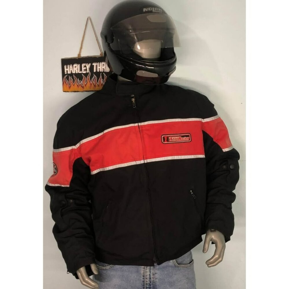 VTG 90s Riding Jacket 2XL Men With Armor, Removable Lining, FIRST RACING